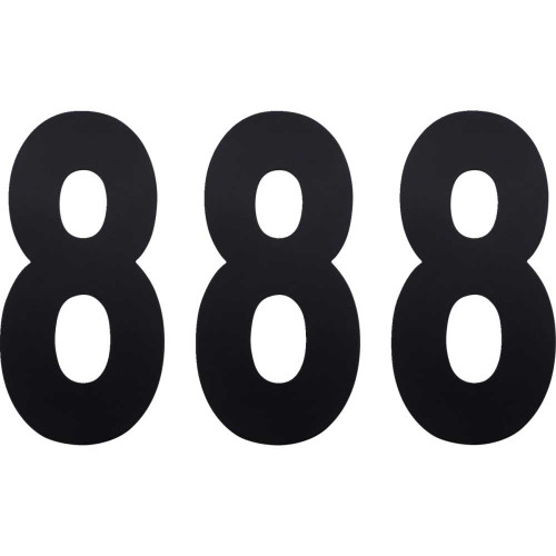 FACTORY EFFEX 024458 Factory Effex Fx Number 8 - Black - 6" 02-4458