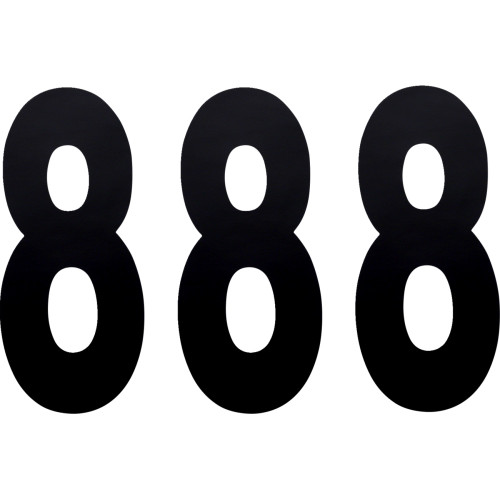 Factory Effex Fx Number 8 - Black - 8" 02-4478