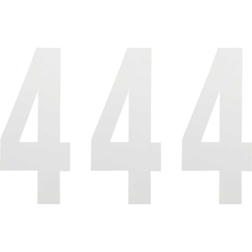 FACTORY EFFEX 024484 Factory Effex Fx Number 4 - White - 8" 02-4484