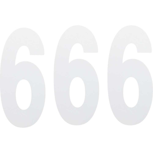 FACTORY EFFEX 024486 Factory Effex Fx Number 6 - White - 8" 02-4486