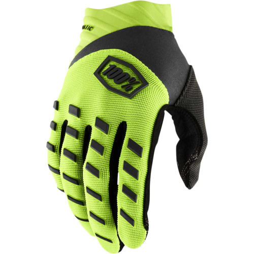 100% 1000100007 100% Youth Airmatic Gloves - Fluo Yellow/Black - Xl 10001-00007