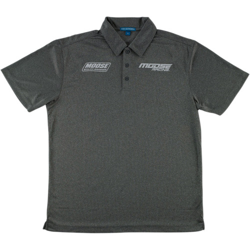 Moose Racing Polo Shirt - Heather Charcoal - Large 3040-2656