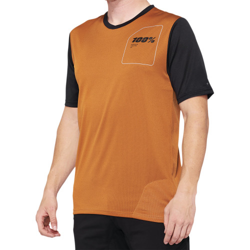 100% Ridecamp Short-Sleeve Jersey - Terracotta/Black - Medium 40027-00016