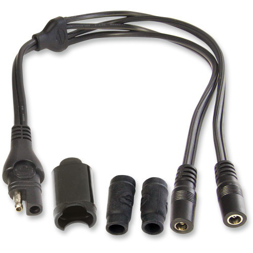 Tecmate Y-Splitter - Sae To Dc 2.5 Mm O-35