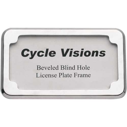 CYCLE VISIONS CV4615 Cycle Visions Beveled License Plate Frame - Chrome Cv-4615
