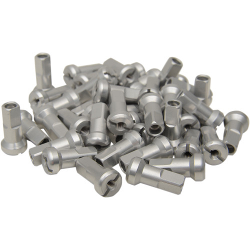Moose Racing Spoke Nipples - Mx1 - Silver - 9 Gauge - Set 24-900