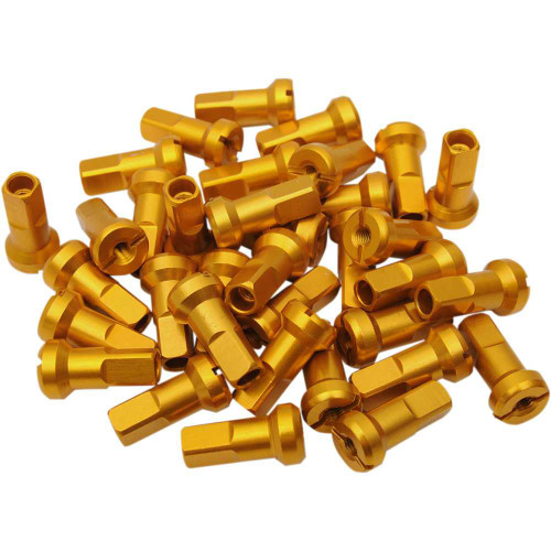 MOOSE RACING 24990 Moose Racing Spoke Nipples - Mx1 - Gold - 9 Gauge - Set 24-990