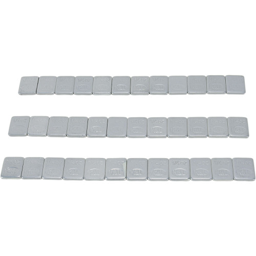 K&L Supply Wheel Weights - Rectangle - Adhesive Stick-On - Silver - 36 Pack 32-2415