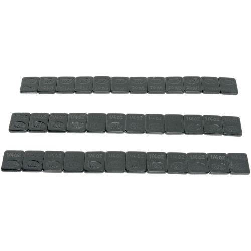 K&L Supply Wheel Weights - Rectangle - Adhesive Stick-On - Black - 36 Pack 32-2428