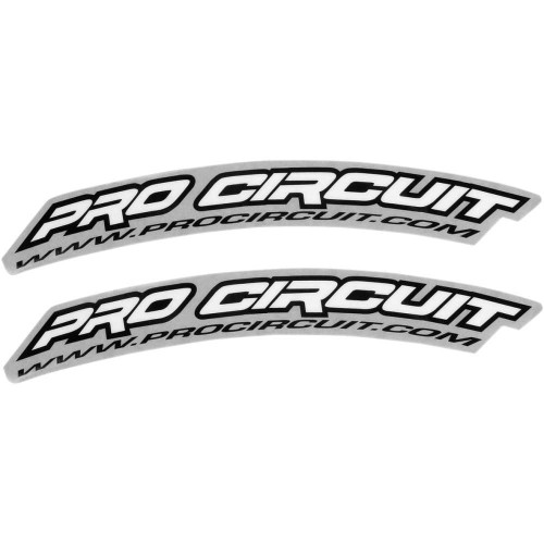 PRO CIRCUIT DC0010 Pro Circuit Front Fender Decal - .Com - White Dc0010