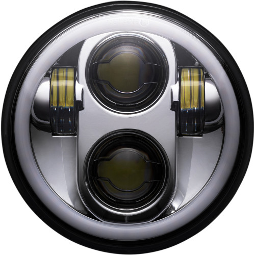 Custom Dynamics 5.75" Headlamp - With Mounting Ring - Chrome Pg-575-C