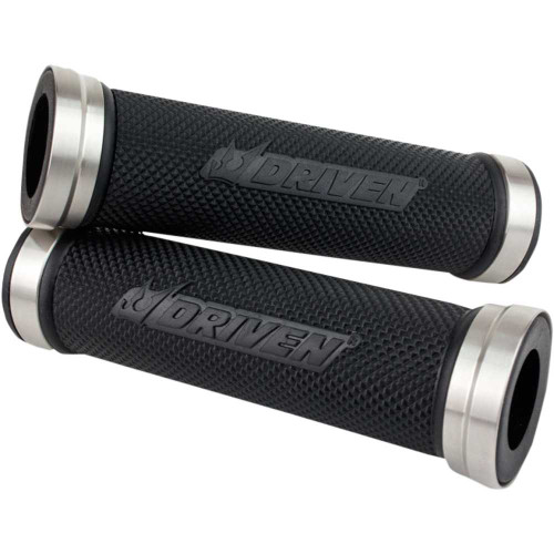 DRIVEN RACING DXGSSBK Driven Racing Grips - D-Axis - Stainless Steel/Black Dxg-Ss-Bk