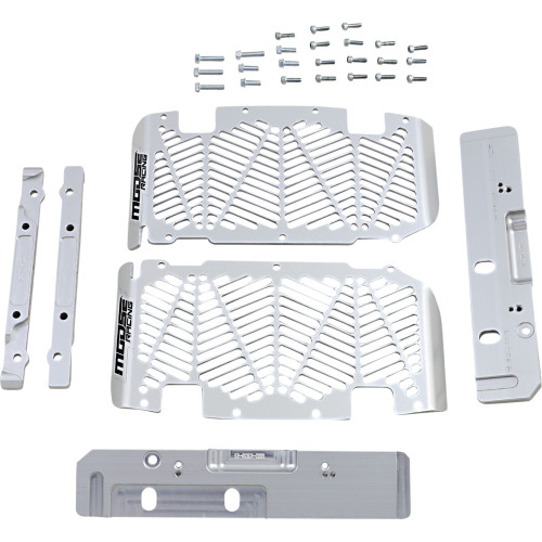 Moose Racing Radiator Guards - Brushed Aluminum - Sherco 12-9013