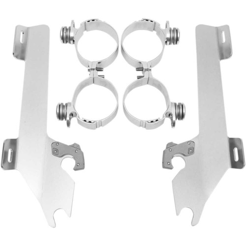 MEMPHIS SHADES MEK1903 Memphis Shades Batwing Trigger Lock Mounting Kit - Vtx 1800 - Polished Mek1903