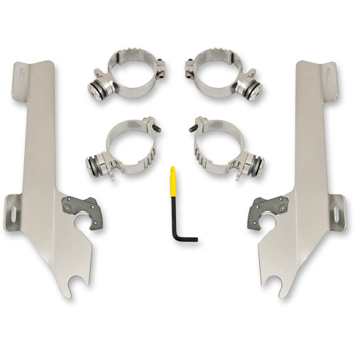 Memphis Shades Batwing Trigger Lock Mounting Kit - Kingpin - Polished Mek1927 Memphis Shades Batwing Trigger Lock Mounting Kit - Kingpin - Polished Mek1927