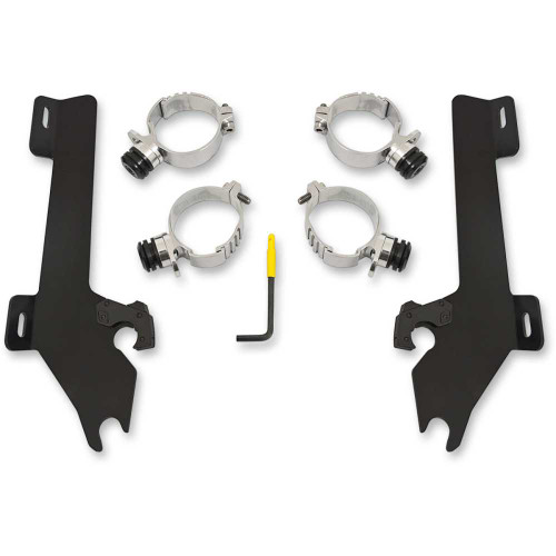 MEMPHIS SHADES MEK1928 Memphis Shades Batwing Trigger Lock Mounting Kit - Kingpin - Black Mek1928