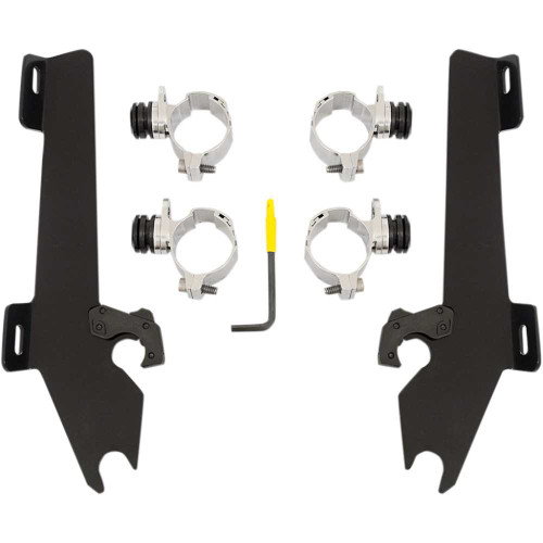 MEMPHIS SHADES MEK1930 Memphis Shades Batwing Trigger Lock Mounting Kit - Vegas - Black Mek1930