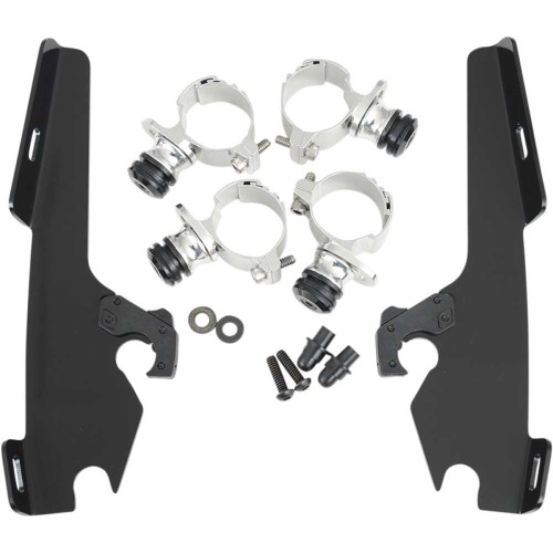 MEMPHIS SHADES MEK1957 Memphis Shades Batwing Trigger Lock Mounting Kit - Vt 750/1100 - Black Mek1957