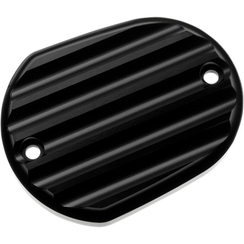 Joker Machine Master Cylinder Cover - Brake - Front - Finned - Black 10-380-1