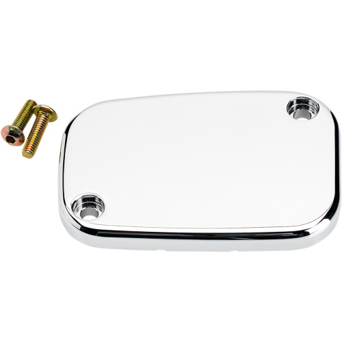 Joker Machine Master Cylinder Cover - Brake - Front - Smooth - Chrome 08-004C