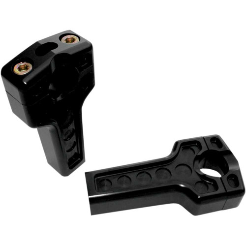 JOKER MACHINE 03864B Joker Machine Risers - Dual - 4" - Harley Davidson - Black 03-864B