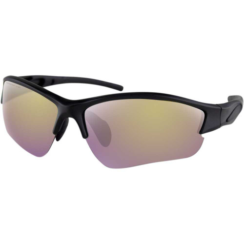 BOBSTER BRAP001H Bobster Rapid Sunglasses - Matte Black - Purple Hd Yellow Revo Mirror Brap001H