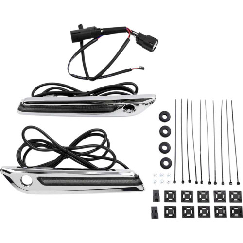 CIRO 40070 Ciro Hinge Covers - Smoke Lens - Chrome 40070