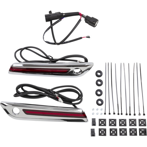 Ciro Hinge Covers - Red Lens - Chrome 40170