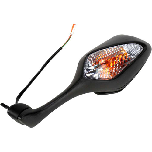 EMGO 2035262 Emgo Mirror - Side View W/Integrated Lighting - Polygon - Black - Left 20-35262