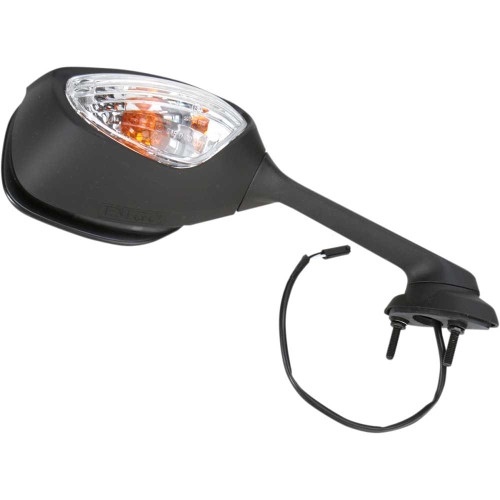 EMGO 2055261 Emgo Mirror - Side View W/Integrated Turn Signals - Oval - Black - Right 20-55261