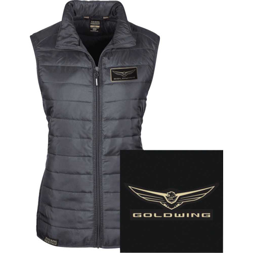 FACTORY EFFEX 2585812 Factory Effex Women'S Goldwing Puff Vest - Black - Medium 25-85812