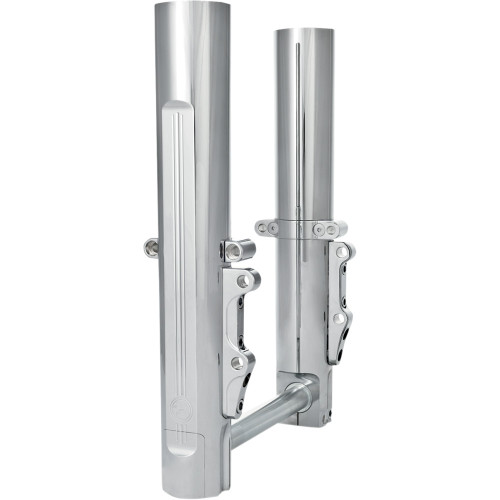 Performance Machine (Pm) Fork Leg Kit - Chrome - Lower - Dual Disc - '08-'13 0208-2056-Ch