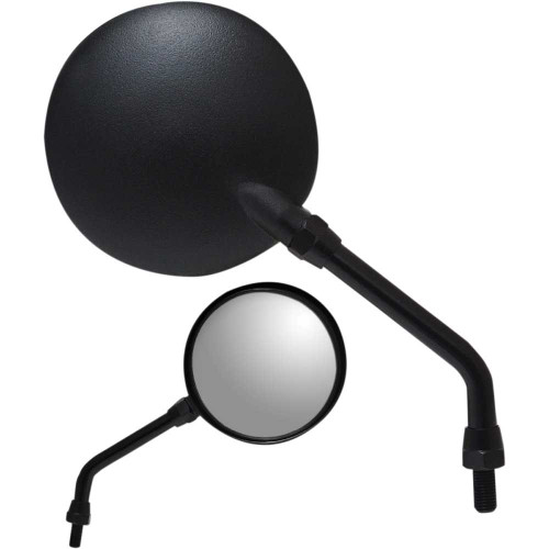 PARTS UNLIMITED 0640-0949 Parts Unlimited Mirror - Side View - Round - Black
