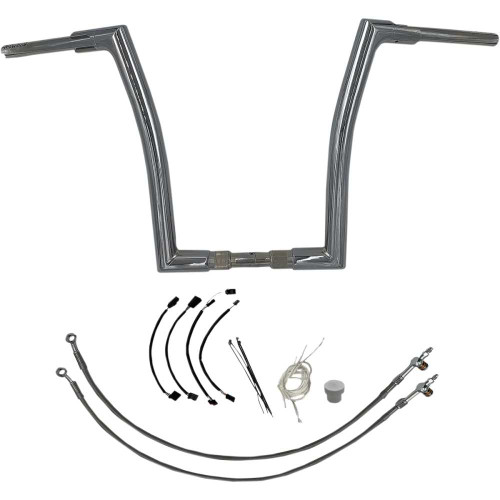 FAT BAGGERS INC. 609616 Fat Baggers Inc. Handlebar Kit - Flat Top - 16" - Chrome 609616