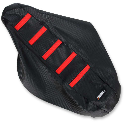MOOSE RACING CRF15007331RT Moose Racing Ribbed Seat Cover - Black Cover/Red Ribs - Honda Crf15007-331Rt