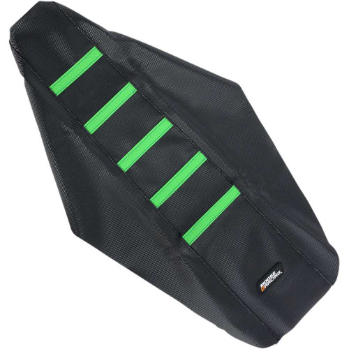 MOOSE RACING KX12503334RT Moose Racing Ribbed Seat Cover - Black Cover/Green Ribs - Kawasaki Kx12503-334Rt