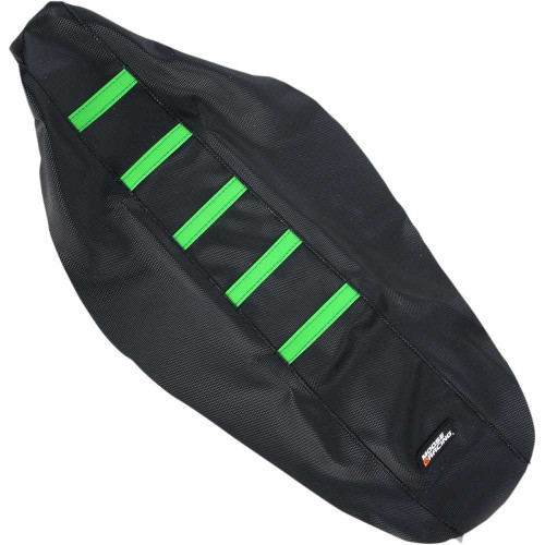 MOOSE RACING KXF45012334RT Moose Racing Ribbed Seat Cover - Black Cover/Green Ribs - Kawasaki Kxf45012-334Rt