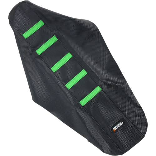 Moose Racing Ribbed Seat Cover - Black Cover/Green Ribs - Kawasaki Kxf25006-334Rt