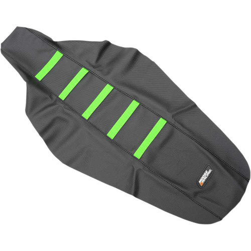 MOOSE RACING KXF45016334RT Moose Racing Ribbed Seat Cover - Black Cover/Green Ribs - Kawasaki Kxf45016-334Rt