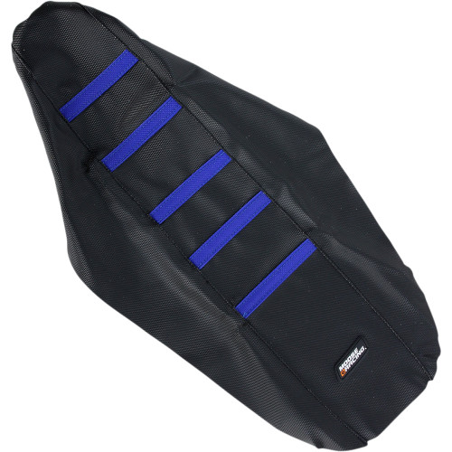 Moose Racing Ribbed Seat Cover - Black Cover/Blue Ribs - Yamaha Yzf25003-332Rt