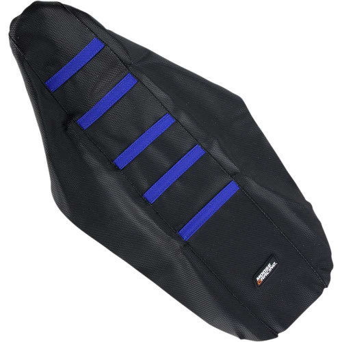 MOOSE RACING YZF25003332RT Moose Racing Ribbed Seat Cover - Black Cover/Blue Ribs - Yamaha Yzf25003-332Rt
