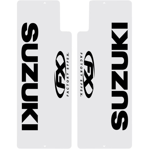 Factory Effex Fork Shield Decal - Upper - Suzuki - Black 08-38404
