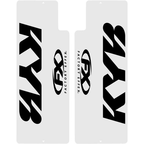 FACTORY EFFEX 1038002 Factory Effex Fork Shield Decal - Upper - Kayaba - Black 10-38002