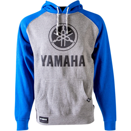 Factory Effex Yamaha Pullover Hoodie - Gray/Royal Blue - Large 24-88204