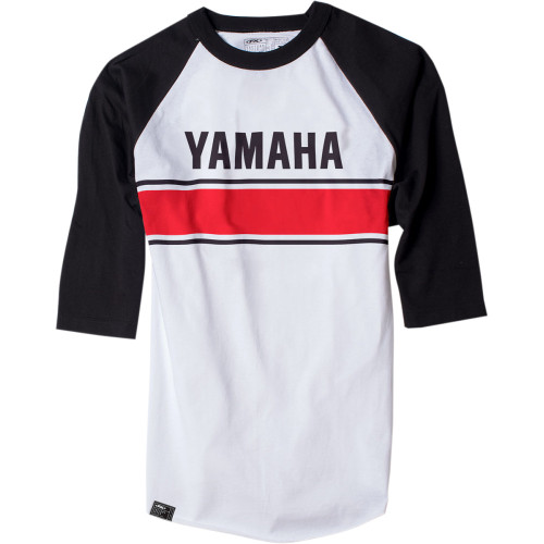 Factory Effex Yamaha Vintage Baseball T-Shirt - White/Black - 2Xl 17-87238