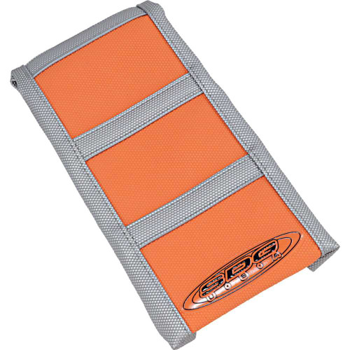 SDG 95940XOX Sdg 6-Ribbed Seat Cover - Gray Ribs/Orange Top/Gray Sides 95940Xox