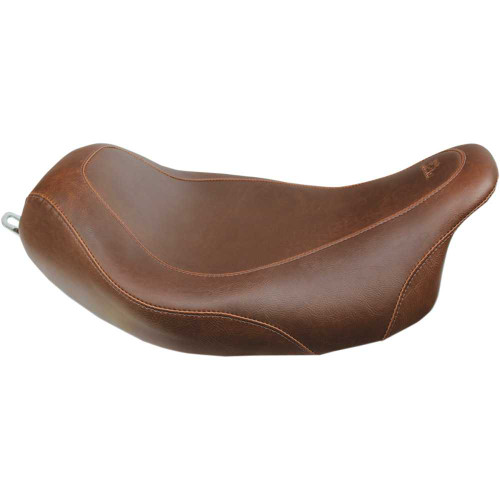 MUSTANG 76720 Mustang Seat - Wide Tripper Solo - Without Backrest - Smooth - Brown 76720
