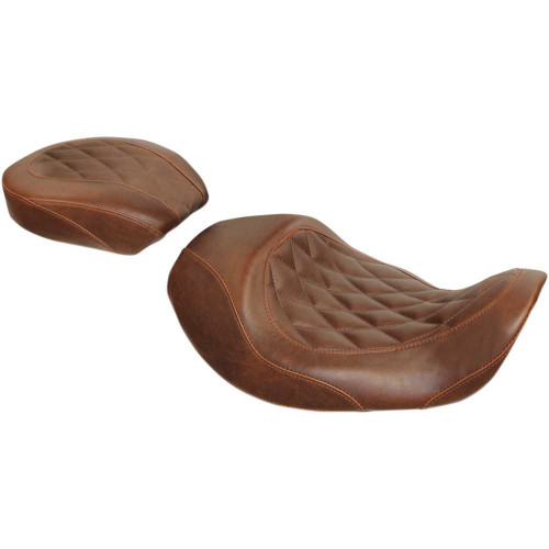MUSTANG 76711 Mustang Wide Tripper Forward Solo Seat - Brown - Diamond 76711