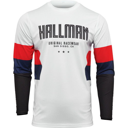 Thor Hallman Differ Draft Jersey - White/Red/Navy - Medium