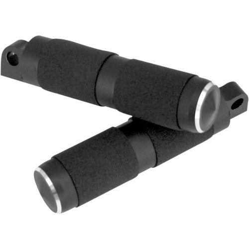 Accutronix Rubber Footpegs - Male Mount - Black Rp111-Rn